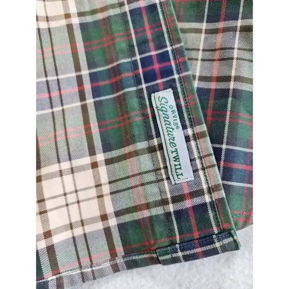 Orvis Men's XL Green Blue Plaid Button Down Long Sleeve Shirt NWOT Cotton Twill - Picture 3 of 7